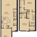 Kensington: 2x2; 1,345 square feet. Asbury Park Floor Plan.