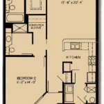 Chesapeake: 2x2; 1,174 square feet. Asbury Park Floor Plan.