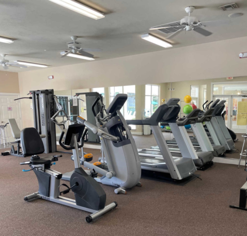 Fitness Center at Asbury Park- Cardio Equipment. Treadmills, ellipticals, recumbent exercise bike, multi-gym